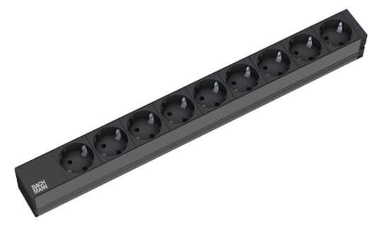 BACHMANN - Jatkopistorasia - 19 PDU 9 x pr musta