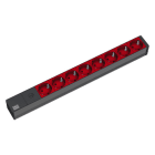 BACHMANN - Jatkopistorasia - 19 PDU musta, 8 x pun pr, C14