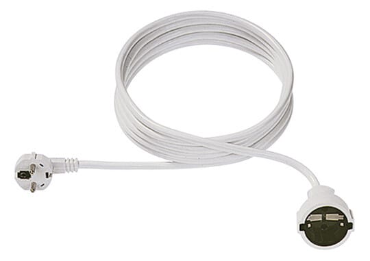 BACHMANN - Jatkojohto 1-vaihe - 1-os.maadoitettu. 15m. Valk.