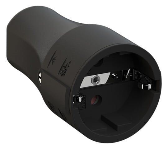 BACHMANN - Jatkopistorasia - Jatkopistorasia, maad. MUSTA