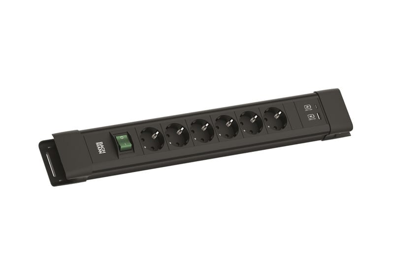 BACHMANN - Jatkopistorasia - CONNECTUS 6pr + USB A/C MUS