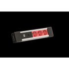 BACHMANN - Jatkopistorasia - CONNECTUS 3 x pr. punainen