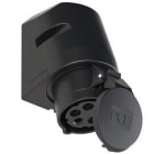 PCE - Voimapistorasia MUSTA - 115-6X 16A 5P 400V IP44 PINTAR