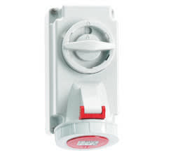 BALS - Seinäpistor.kytkimellä+apukosk - 16143 3PNE 16A-6H 400V IP67+1S