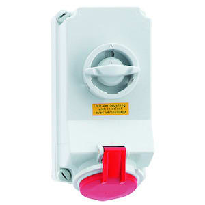 BALS - Seinäpistorasia,kytkimellä - 16043 3PNE 32A 400V IP44