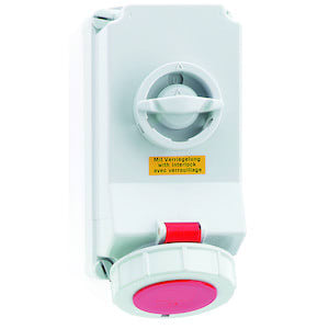 BALS - Seinäpistorasia,kytkimellä - 16045 3PNE 32A 400V IP67