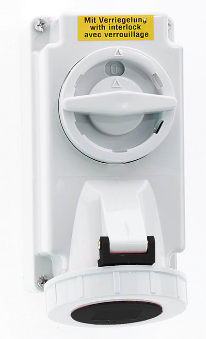 BALS - Seinäpistorasia, kytkimellä - 16083 3PNE 16A-5h 690V IP67