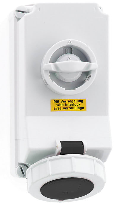 BALS - Seinäpistorasia, kytkimellä - 16465 3PNE 32A-5h 690V IP67