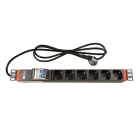 FINNSAT - Jatkopistorasia - Virranjakopaneeli 6-os 19" 1RU