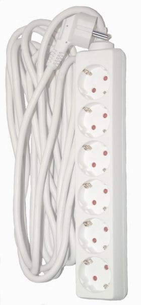 REIMAX ELECTRONICS - Jatkojohto 6-os - H05VV-F(MSK)3x1,5S 5m