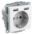 SCHNEIDER ELECTRIC - Pistorasia Exxact - 1S/16A+2xUSB 2,4A IP20 UKR val