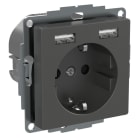 SCHNEIDER ELECTRIC - Pistorasia Exxact - 1S/16A+2xUSB 2,4A IP20 UKR ant