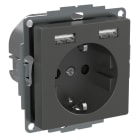 SCHNEIDER ELECTRIC - Pistorasia Exxact - 1S/16A+2xUSB 2,4A IP20 UKR ant