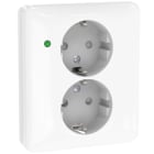SCHNEIDER ELECTRIC - Pistorasia - 2S/16A/IP21 2X UPJ Vih LED VAL