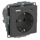 SCHNEIDER ELECTRIC - Pistorasia Exxact - 1-PR + 2xUSB lat. A+C 3A ant