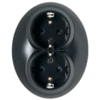 SCHNEIDER ELECTRIC - Pistorasia Renova - 2-os. maadoitettu, musta