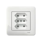 SCHNEIDER ELECTRIC - Pistorasia Exxact - 3-os. EURO RL valkoinen