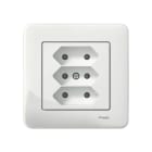 SCHNEIDER ELECTRIC - Pistorasia Exxact - 3-os. EURO RL valkoinen