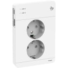 SCHNEIDER ELECTRIC - Pistorasia + USB Exxact - 2-PR + 2x USB lat. A+C 3Aval