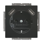 ABB - Pistorasia + USB Impressivo - 1S/16A/IP21 UKJ 0X 2USB ANT