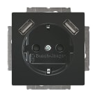 ABB - Pistorasia + USB Impressivo - 1S/16A/IP21 UKJ 0X 2USB ANT