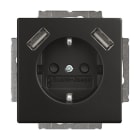 ABB - Pistorasia + USB Impressivo - 1S/16A/IP21 UKJ 0X 2USB MUS