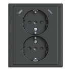 ABB SMART BUILDINGS - Pistorasia + USB Impressivo - 2S/16A/IP21 UKJ 0X USB C+C ANT