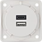 HAGER - Pistorasia Integro Flow - 2USB/3A/230V A+C UR VAL