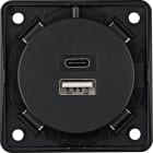 HAGER - Pistorasia Integro Flow - 2USB/3A/230V A+C UR ANT
