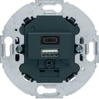 HAGER - Pistorasia - USB A+C/3A/230V UR ANT