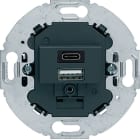 HAGER - Pistorasia - USB A+C/3A/230V UR ANT