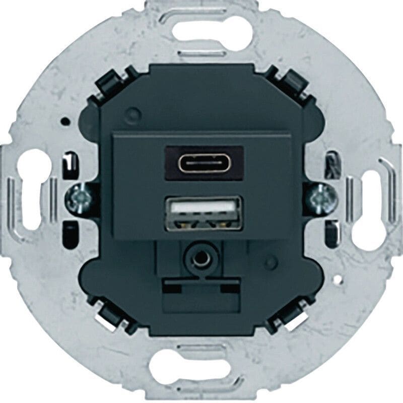 HAGER - Pistorasia - USB A+C/3A/230V UR ANT