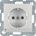 HAGER - Pistorasia S.1 - 1S/16A UKR LED alu