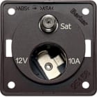 HAGER - Pistorasia Integro Flow - 1AP/10A/12V +SAT IEC RUS