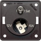 HAGER - Pistorasia Integro Flow - 1AP/10A/12V +SAT IEC RUS