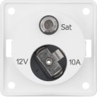 HAGER - Pistorasia Integro Flow - 1AP/10A/12V +SAT IEC VAL