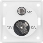 HAGER - Pistorasia Integro Flow - 1AP/10A/12V +SAT IEC VAL