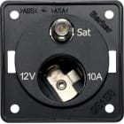 HAGER - Pistorasia Integro Flow - 1AP/10A/12V +SAT IEC MUS