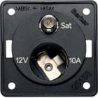 HAGER - Pistorasia Integro Flow - 1AP/10A/12V +SAT IEC MUS