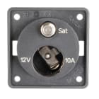 HAGER - Pistorasia Integro Flow - 1AP/10A/12V +SAT IEC ANT