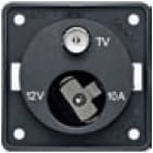HAGER - Pistorasia Integro Flow - 1AP/10A/12V +TV IEC ANT