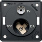 HAGER - Pistorasia Integro Flow - 1AP/10A/12V +R IEC ANT