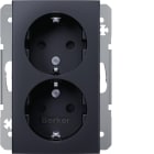 HAGER - Pistorasia S.1 - 2S/16A/IP20 2X 1.5KR UKJ ant