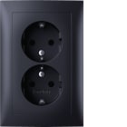 HAGER - Pistorasia S.1 - 2S/16A/IP20 2X 1.5KR UPJ ant