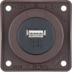HAGER - Pistorasia Integro Flow - 1USB/3A/12VDC UR rus