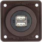 HAGER - Pistorasia Integro Flow - 2USB/2.5A/12VDC UR rus