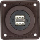 HAGER - Pistorasia Integro Flow - 2USB/2.5A/12VDC UR rus