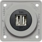 HAGER - Pistorasia Integro Flow - 2USB/2.5A/12VDC UR har