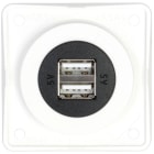 HAGER - Pistorasia Integro Flow - 2USB/2.5A/12VDC UR val