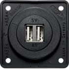 HAGER - Pistorasia Integro Flow - 2USB/2.5A/12VDC UR mus
